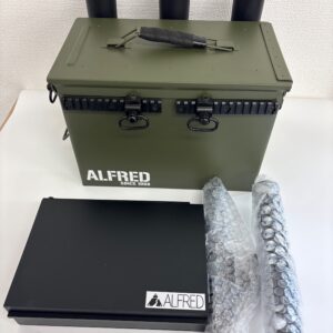 Non usato ALFRED ダンガンタックルボックス スペシャル Olive 別売り ロッドホルダー×2付き